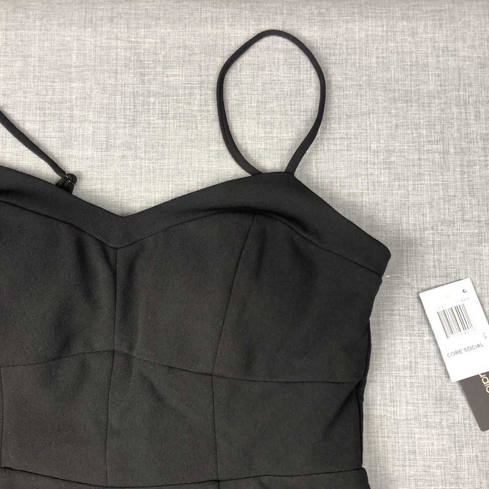 City Studio Black Ruffle Mini Dress Juniors Sizes 5, 7 & 9 - Picture 3 of 6
